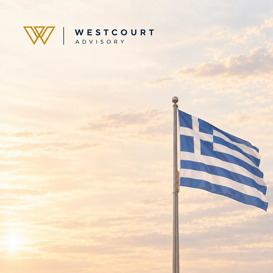 Greek flag for the Greece Golden Visa programme